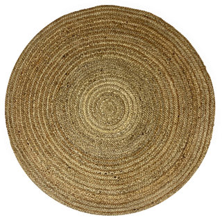 Jute vloerkleed rond naturel