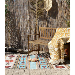 Wonder Rugs Kelim buitenkleed turquoise