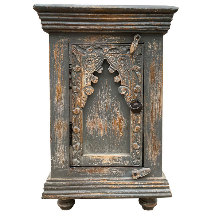 Oosterse nachtkast grijs