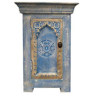 Blauw Indian nachtkast