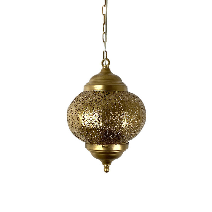 Goud oosterse lampion met patronen
