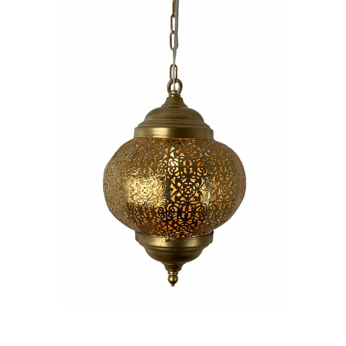 Goud oosterse lampion met patronen