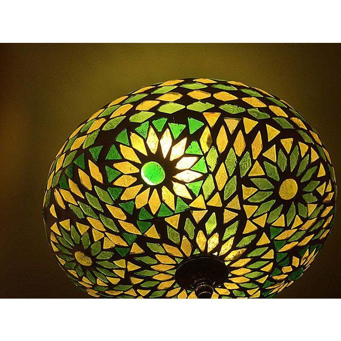 hetzelfde Verlaten toon Plafonnière glas mozaïek groen Turks design - Merel in Wonderland