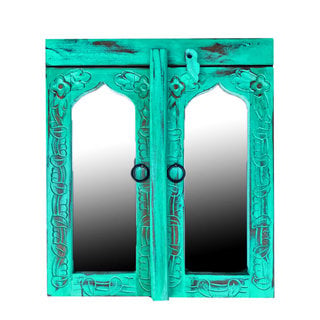 Turquoise wandkastje