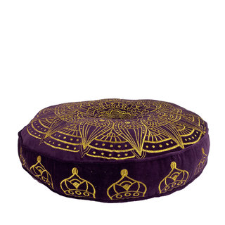 Fluweel vloerkussen paars