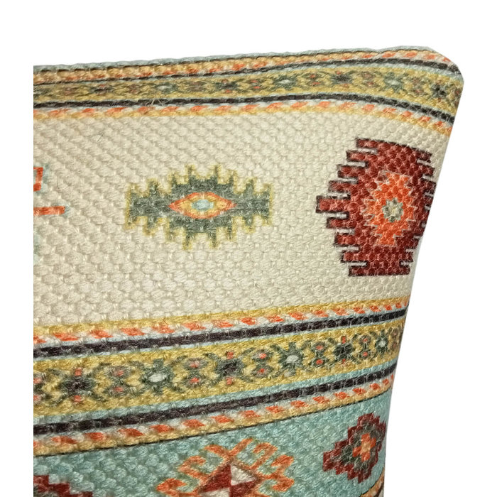 kelim turquoise kussentje