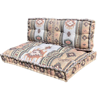 Palletkussen beige kelim