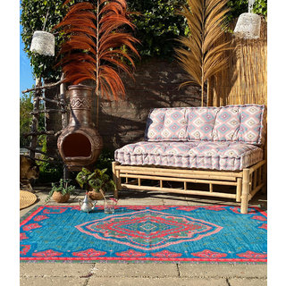 Wonder Rugs Mila blauw buitenkleed