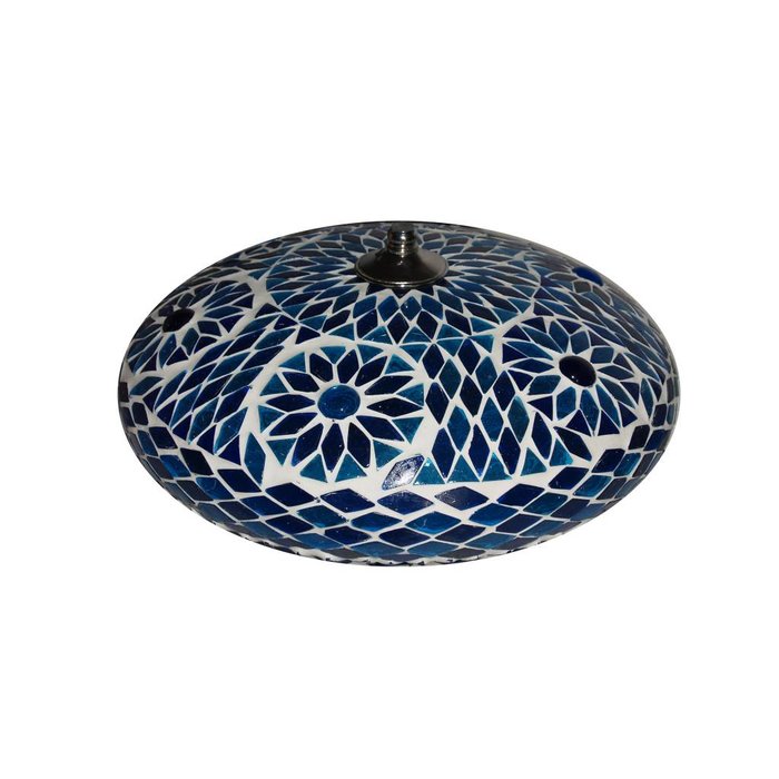 Plafonnière glasmozaïek blauw turkisch design 25 cm