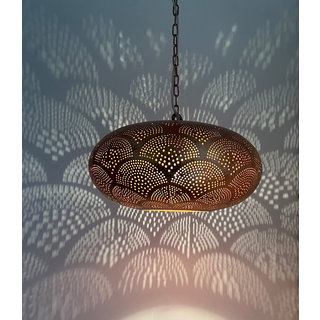 Koperen oosterse hanglamp xl