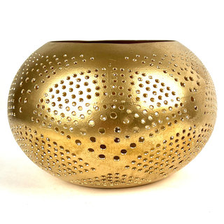 Filigrain waxinelichthouder goud