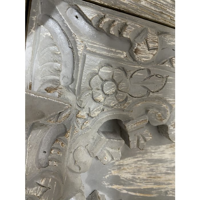 Oosterse nachtkast grijs