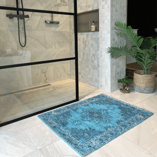 Kelim badmat Turquoise ster