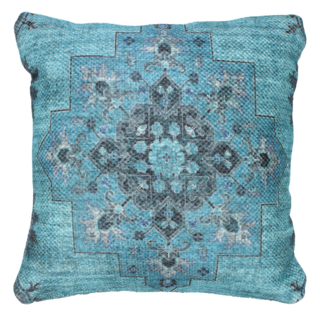 Wonder Rugs Blauw kelim kussen