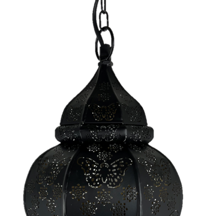 Vlinder hanglamp zwart/goud