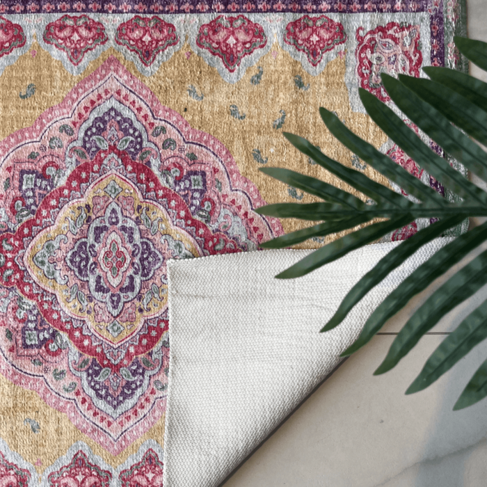 Badmat kelim Mila geel