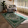 Vintage vloerkleed mos groen met bloemen