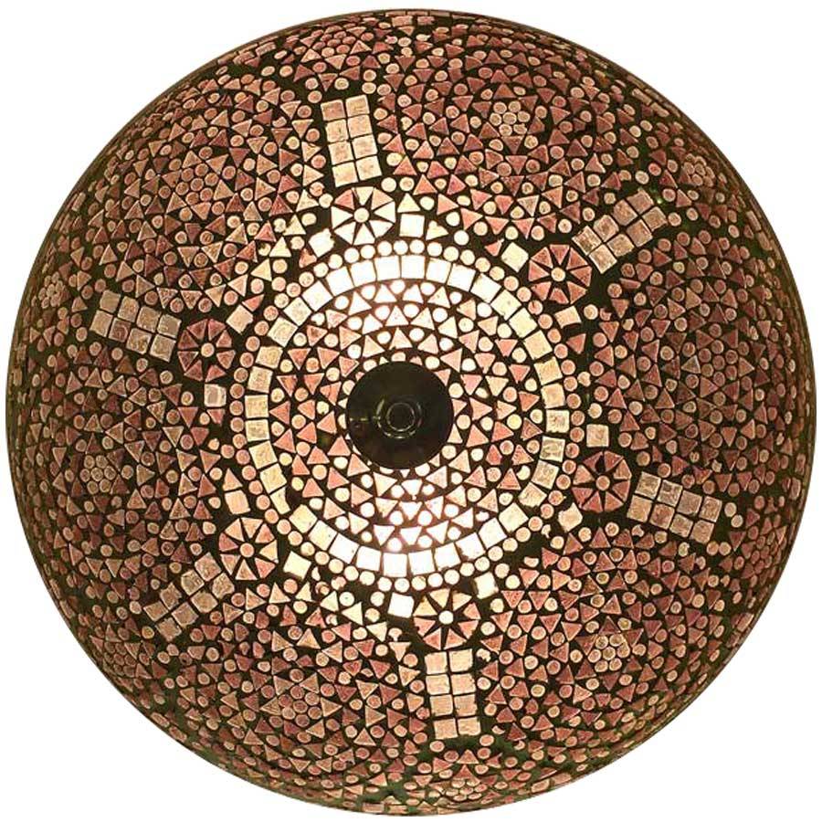 Paarse oosterse mozaïek plafonniere