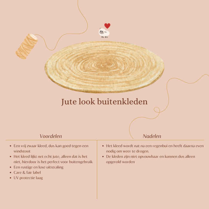 Wonder Rugs Jute buitenkleed terra