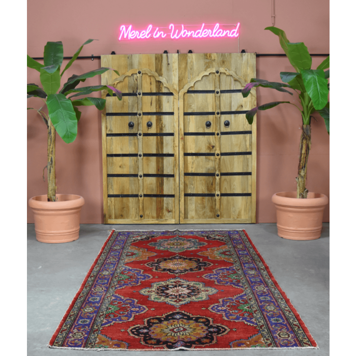 Vintage bloemen kelim 152x303