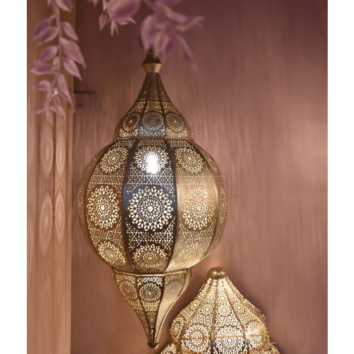 Gouden oosterse hanglamp filigrain