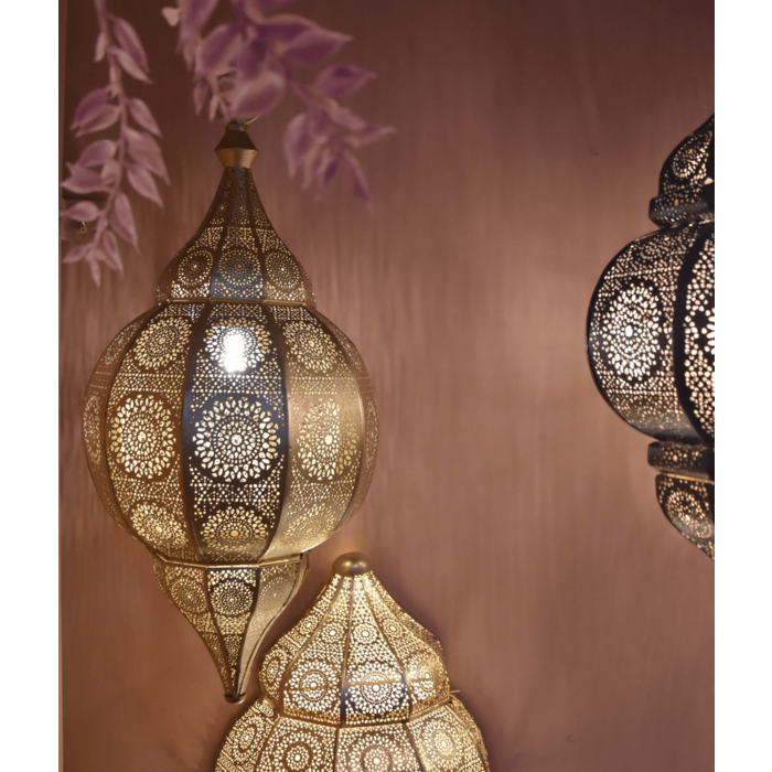 Gouden oosterse hanglamp filigrain