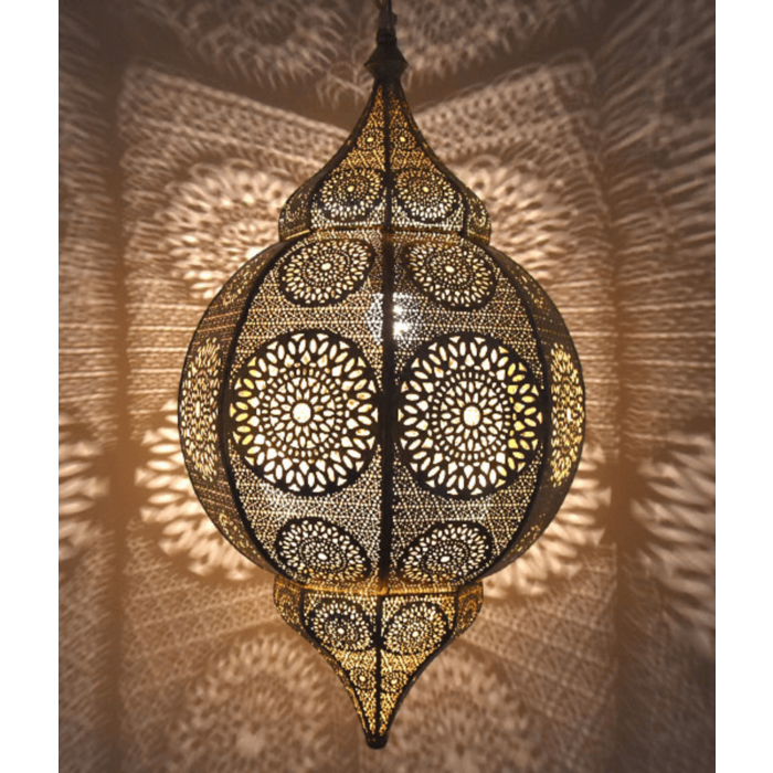 Gouden oosterse hanglamp filigrain