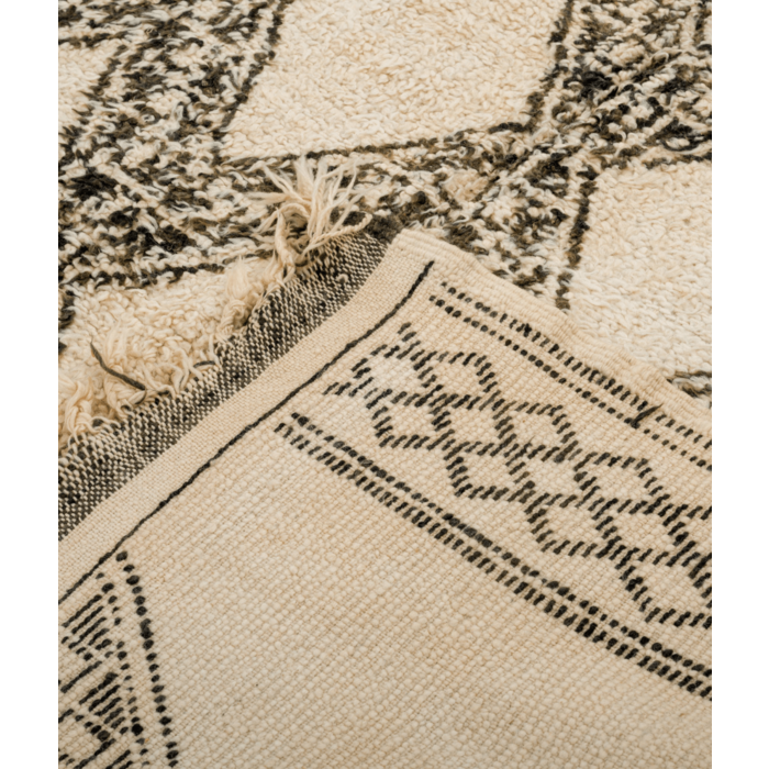 Marokkaans tapijt zwart wit 182x275cm