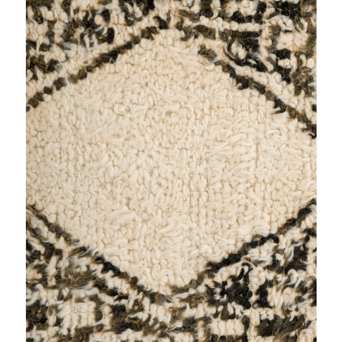 Marokkaans tapijt zwart wit 182x275cm