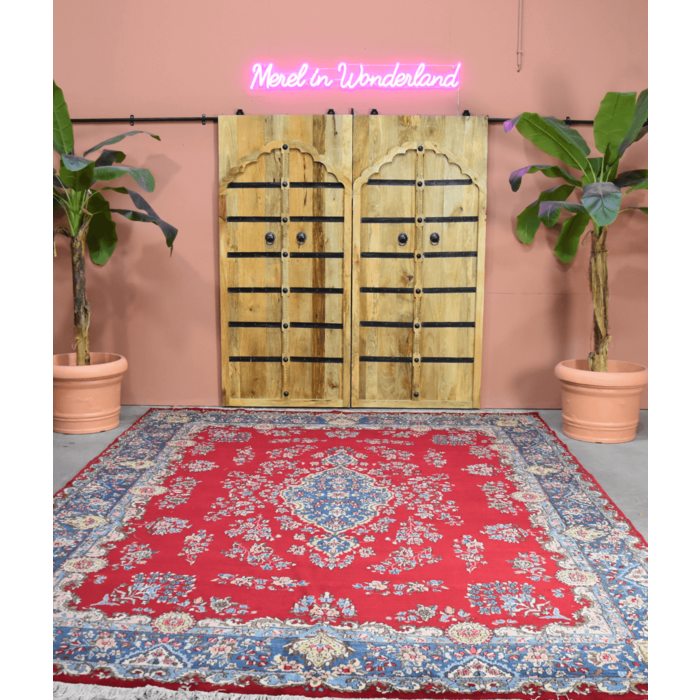 Perzisch tapijt rood/ blauw 270 x 385 cm