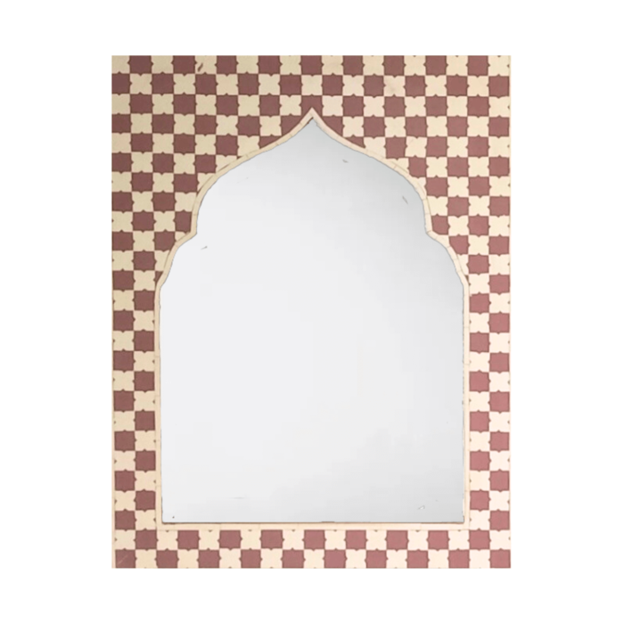 Grote Arabische spiegel wit Wase - Merel in Wonderland