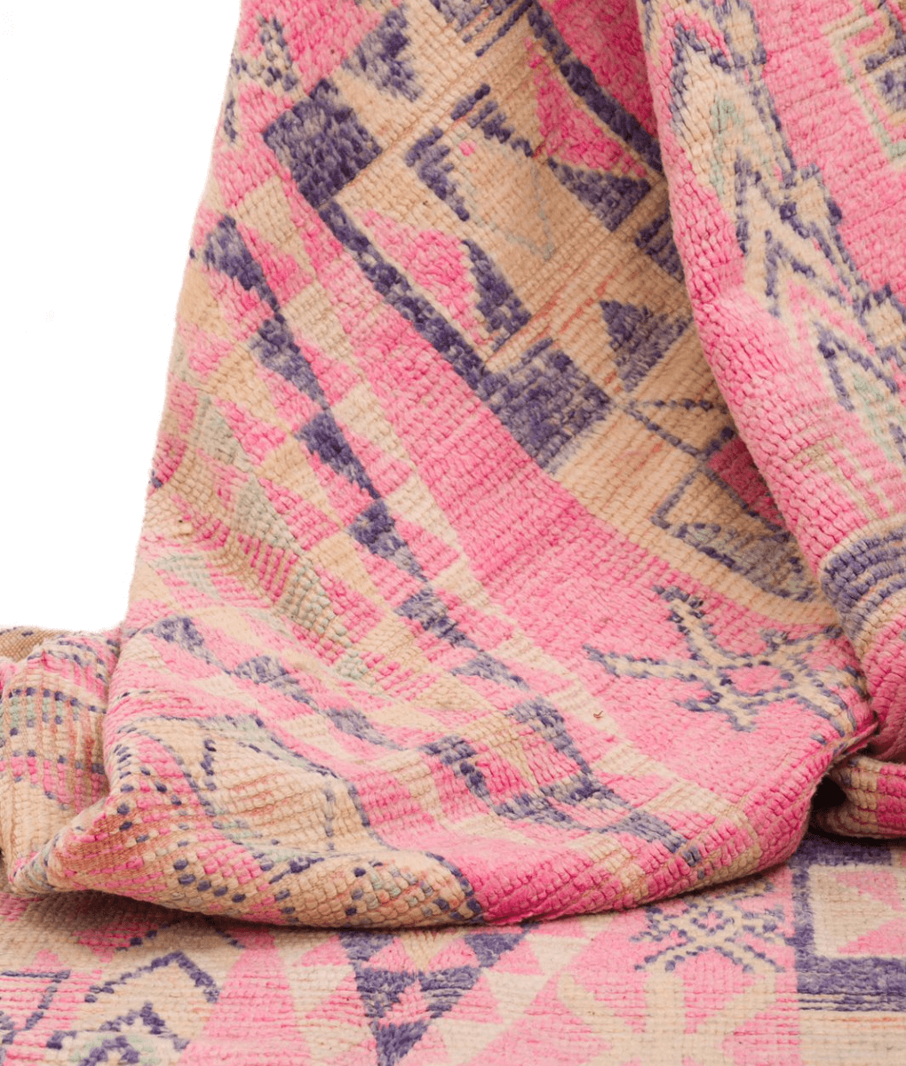 Marokkaanse Beni Mguild vloerkleed roze - 155x311cm