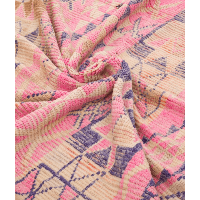 Marokkaanse Beni Mguild vloerkleed roze - 155x311cm