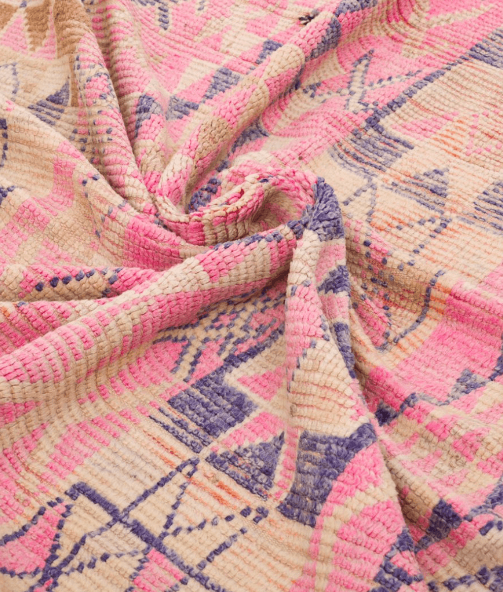Marokkaanse Beni Mguild vloerkleed roze - 155x311cm