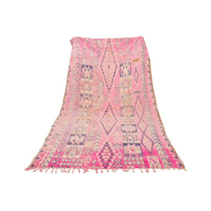 Marokkaanse Beni Mguild vloerkleed roze - 155x311cm