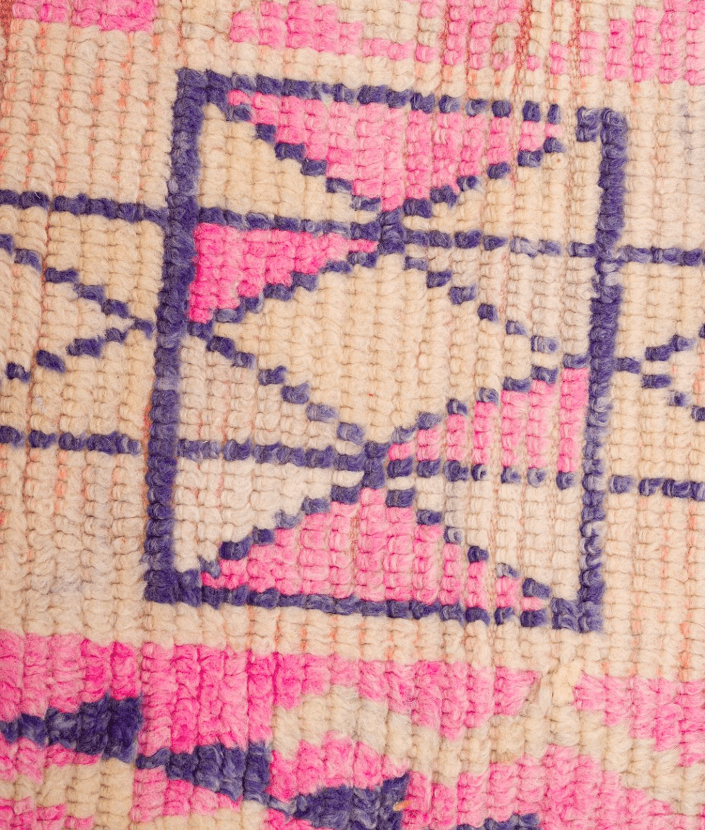 Marokkaanse Beni Mguild vloerkleed roze - 155x311cm