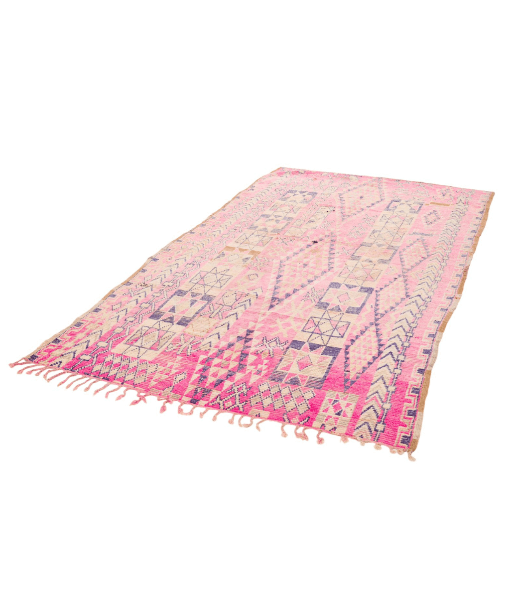 Marokkaanse Beni Mguild vloerkleed roze - 155x311cm