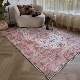Wonder Rugs Vintage rozenkelim roze