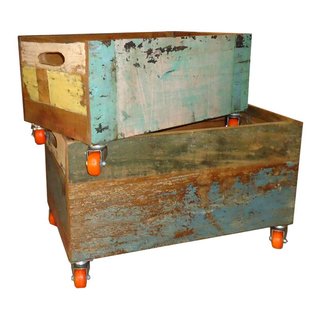 Opbergkist sloophout in oosterse stijl