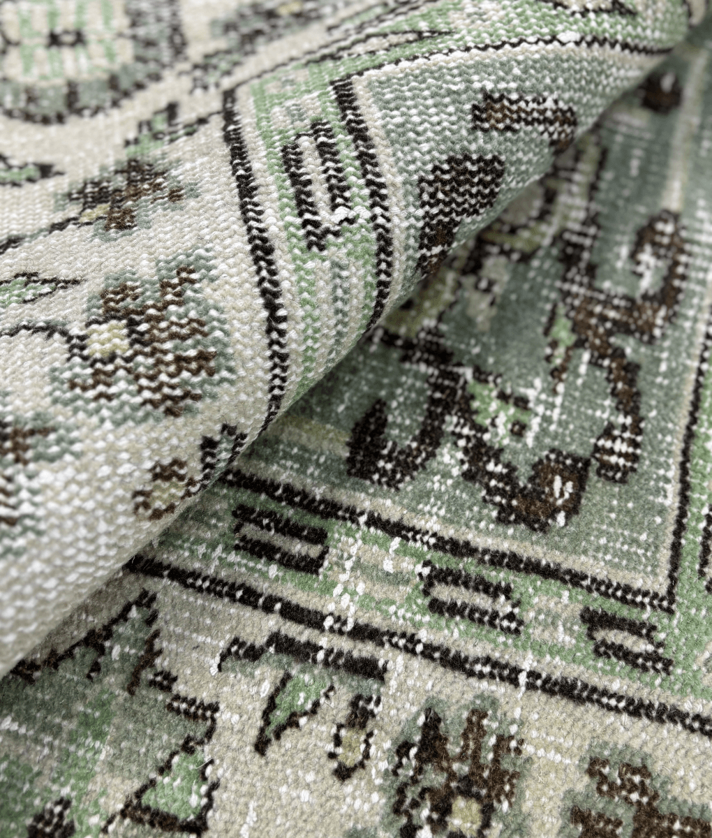 Vintage tapijt groen grijs 188x294cm