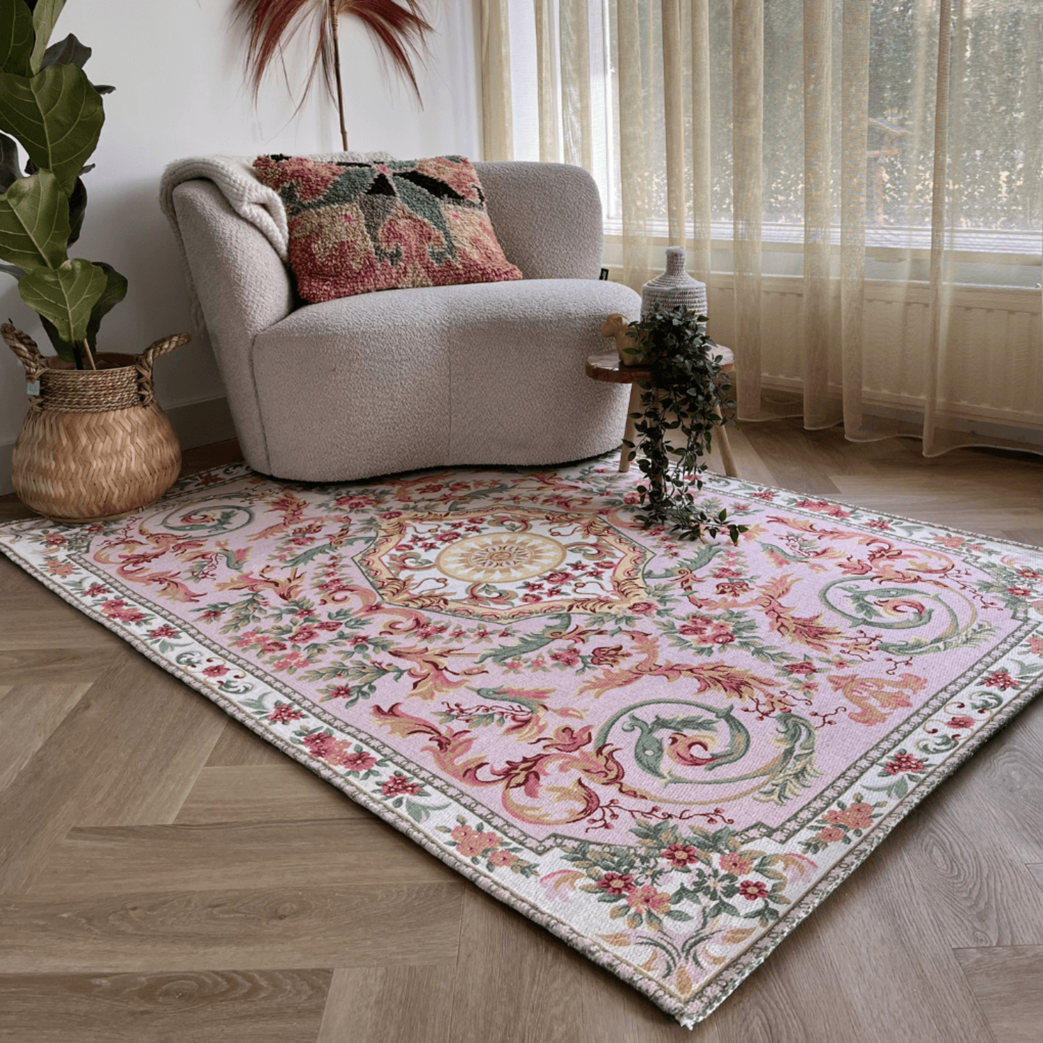 51×103\"Winter wonderland” ViNTAGE RUG 51×103