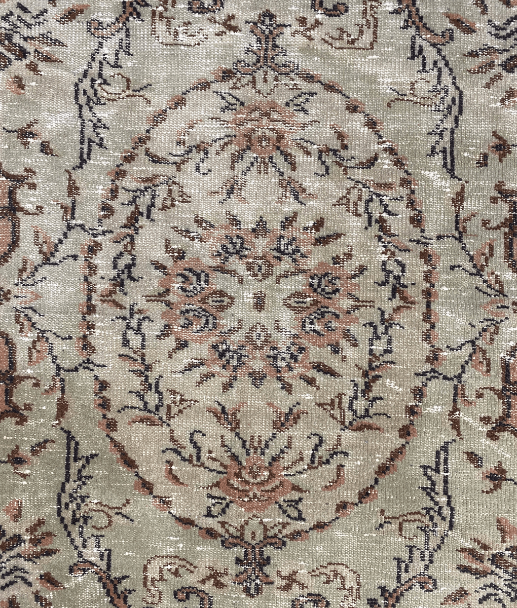 Vintage vloerkleed 148x275cm oranje/ groen