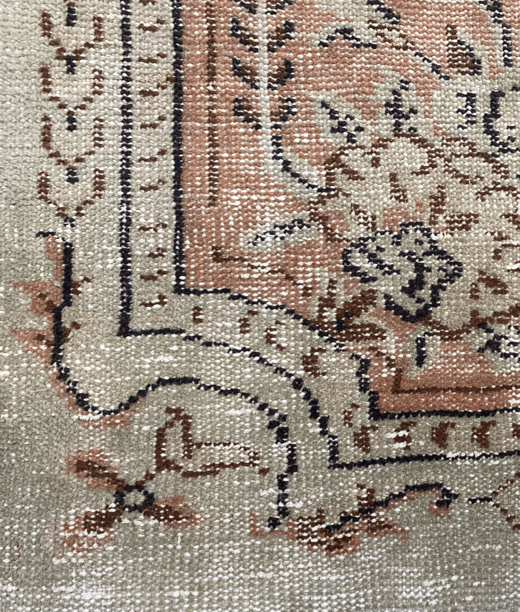 Vintage vloerkleed 148x275cm oranje/ groen