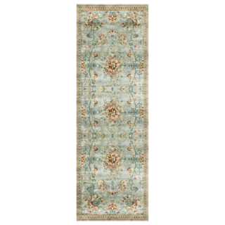 Wonder Rugs Loper / balkonkleed Blossom groen