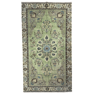 vintage tapijt groen 186 x 324 cm