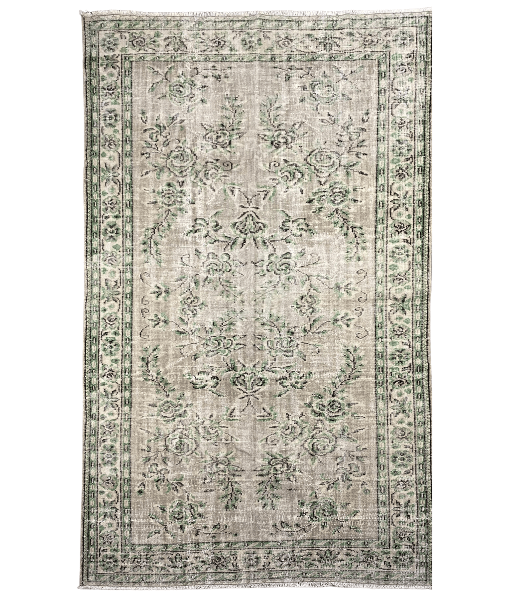 Vintage vloerkleed groen 178 x 288 cm