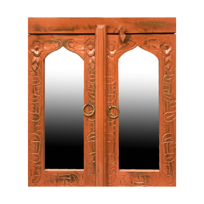 Badkamerkastje zalm roze spiegel