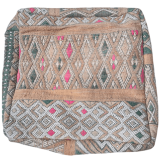 Marokkaanse poef taupe/ocean