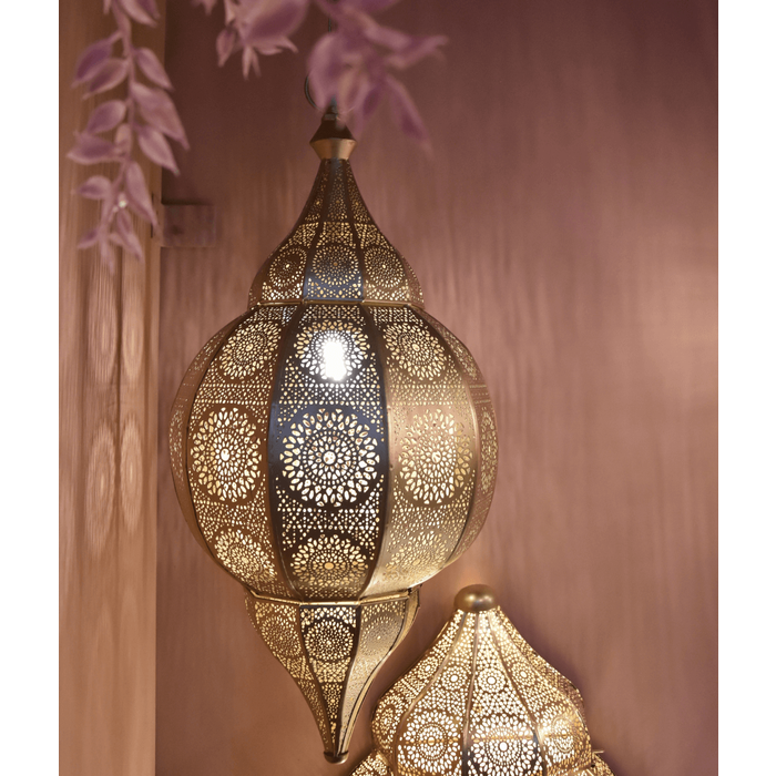 Set 3 delig gouden oosterse hanglampen