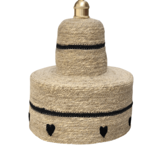 Zeegras lampje Hartje zwart